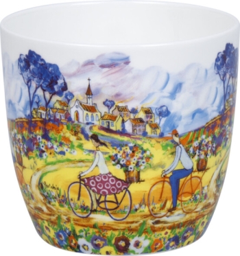 Henkelbecher Porzellan Flowers for Aunt Julie by Portchie 425ml