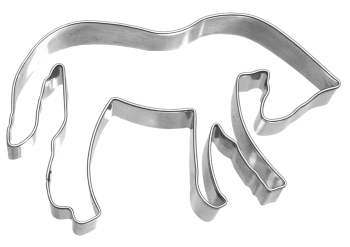 Ausstecher Pferd im Kompliment Edelstahl 11cm