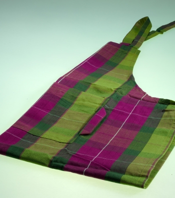Kinder Küchenschürze Tartan 50 x 70 cm heide-kiwi