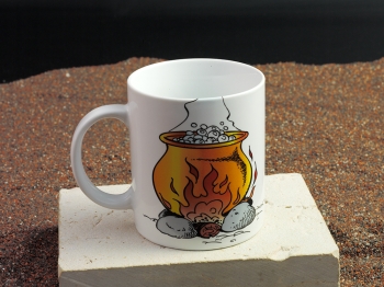 Henkelbecher Porzellan Asterix - Kaffee ist Fertig! 300ml