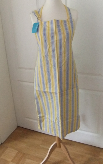 Küchenschürze Picknick 90 x 70 cm dotter-himmelblau gestreift