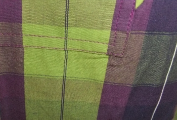 Kinder Küchenschürze Tartan 50 x 70 cm indigo-purpur