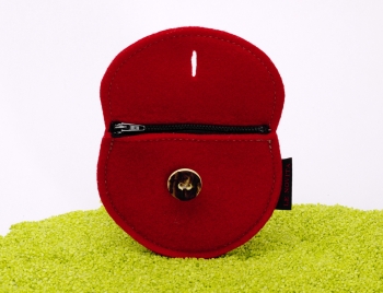 Geldbeutel Dirndltasche aus Filz in rot