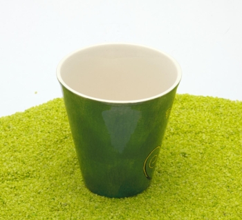 Tee Becher Keramik mit Goldauflage Mitsy (Katze) grün 250 ml