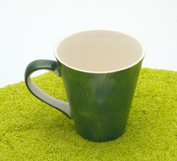Tee Becher Keramik mit Goldauflage Mitsy (Katze) grün 250 ml