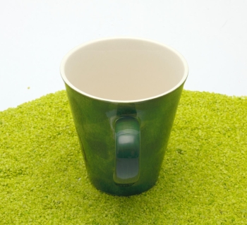 Tee Becher Keramik mit Goldauflage Mitsy (Katze) grün 250 ml