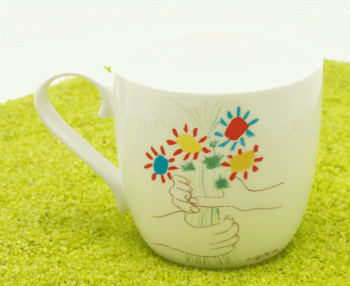 Henkelbecher Porzellan Picasso - Le Bouquet de l' amitié 425ml