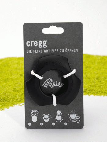 Cregg - Eierschneider, Eierbecher & Serviettenring in schwarz
