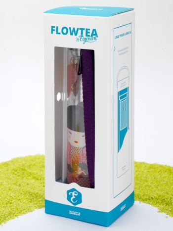 FlowTea Teezubereiter aus Glas New Little Geisha 400ml Neoprenhülle