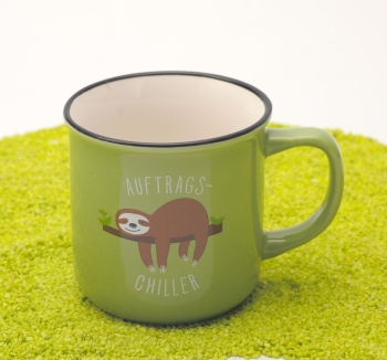 Becher Porzellan "Lieblingsbecher für Dich" Auftragschiller (Faultier) 350 ml