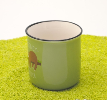 Becher Porzellan "Lieblingsbecher für Dich" Auftragschiller (Faultier) 350 ml