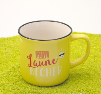 Becher Porzellan "Lieblingsbecher für Dich" Gute Laune 350 ml