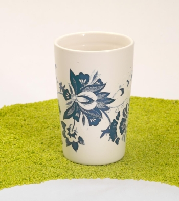 Trinkbecher Teaeve Porzellan mit Deckel & Edelstahlsieb Luna white 350ml