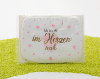 Mund-Nasen-Maske mit Spruch - Ich bin Dir im Herzen nah