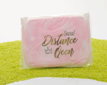 Mund-Nasen-Maske mit Spruch - Social Distance Queen