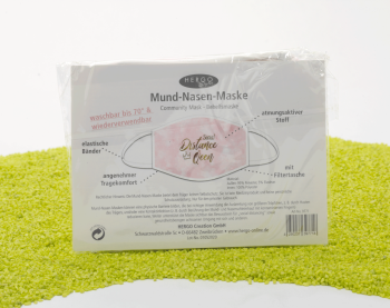 Mund-Nasen-Maske mit Spruch - Social Distance Queen
