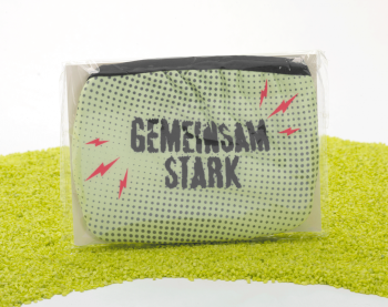 Mund-Nasen-Maske mit Spruch - Gemeinsam stark