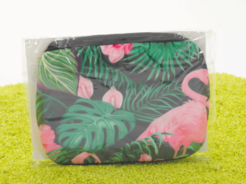 Mund-Nasen-Maske Flamingo schwarz