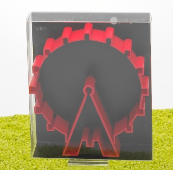 Ausstecher Wien Prater Riesenrad in rot