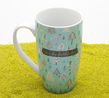 XL Tasse Porzellan Oh Du fröhliche... 400 ml