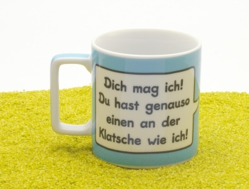 Tasse Porzellan Wortheld Klatsche 450 ml