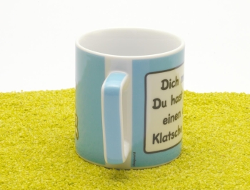 Tasse Porzellan Wortheld Klatsche 450 ml