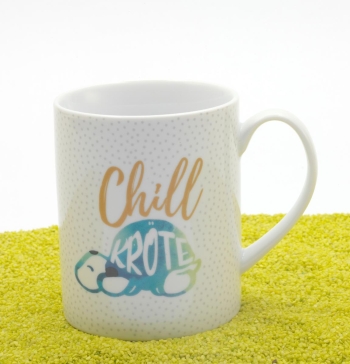 XL Tasse Porzellan Chillkröte Tasse 600 ml