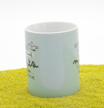 XL Tasse Porzellan Heute Tasse 600 ml