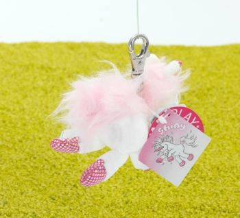 Schlüsselanhänger mit Karabinerhaken Einhorn Shiny 11cm