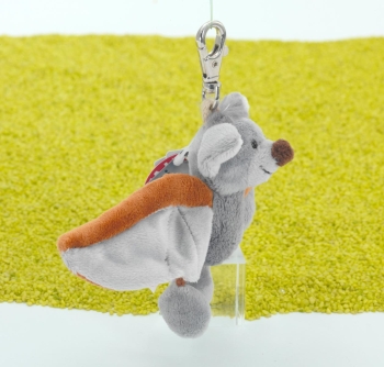 Schlüsselanhänger mit Karabinerhaken Fledermaus Vampi 12cm