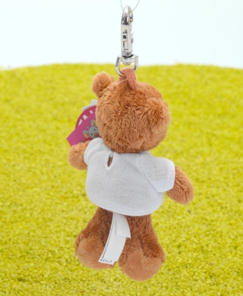 Schlüsselanhänger mit Karabinerhaken Teddy Be Happy 11cm