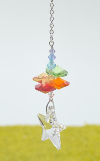 Kleine Kaskade Stern Regenbogen mit swarovski elements