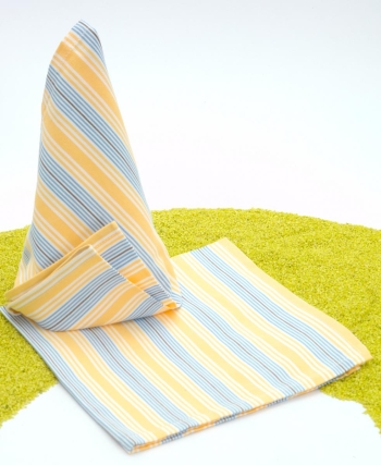 Set aus Schaf Funny Sheep grün und Servietten Picknick dotter-himmelblau gestreift