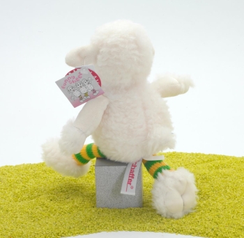 Set aus Schaf Funny Sheep grün und Servietten Picknick dotter-himmelblau gestreift