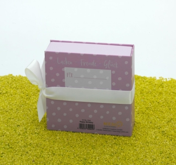 Geschenkschachtel mit Schleife - Happy Birthday 10 x 10 cm