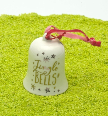 Weihnachtsglocke aus Porzellan Jingle Bell