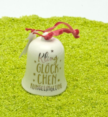 Weihnachtsglocke aus Porzellan Kling Glöckchen Klingelingeling