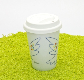 Coffee To Go Becher Porzellan Picasso - La Colombe du Festival 380ml