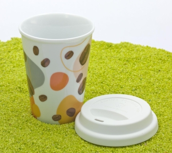 Coffee To Go Becher Porzellan Coffee Flow (Kaffee) 380ml