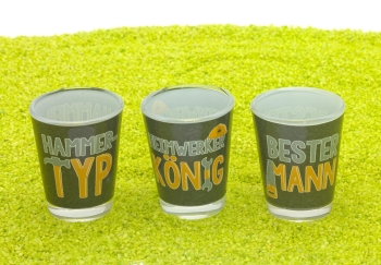 3er Set Schnapsglas Werkzeugkiste 6cl