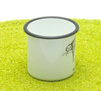 Tasse aus Emaille Faultier 300ml