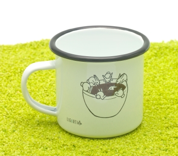 Tasse aus Emaille Kaffeeninchen (Kaninchen, Hase) 300ml