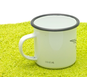 Tasse aus Emaille Muschelotter 300ml