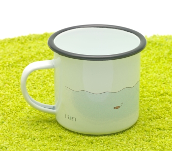 Tasse aus Emaille Der Rettungsschwimmer (Hund, Katze) 300ml