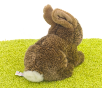 Plüschtier Hase sitzend braun 19cm