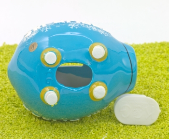 Sparschwein Ski Urlaub 9 x 12,5 cm