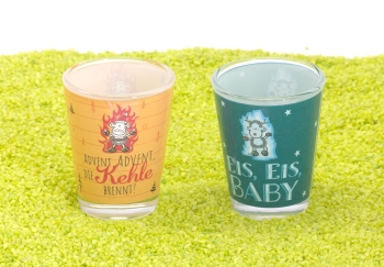 2er Set Schnapsglas Eis / Kehle 6cl