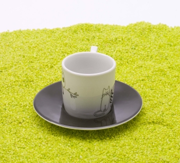 Espressotasse Porzellan Funny Cats (Katze) 85ml
