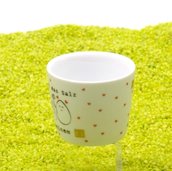Eierbecher aus Porzellan Salz