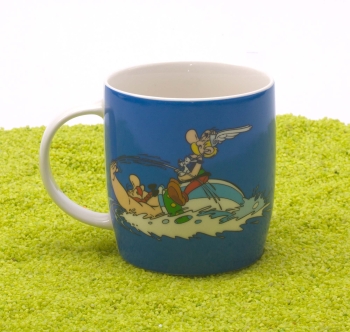 Henkelbecher Porzellan Asterix - Schwimmen 400ml